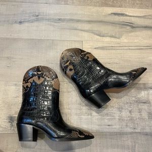 Paris Texas snakeskin ankle boots size 37.5